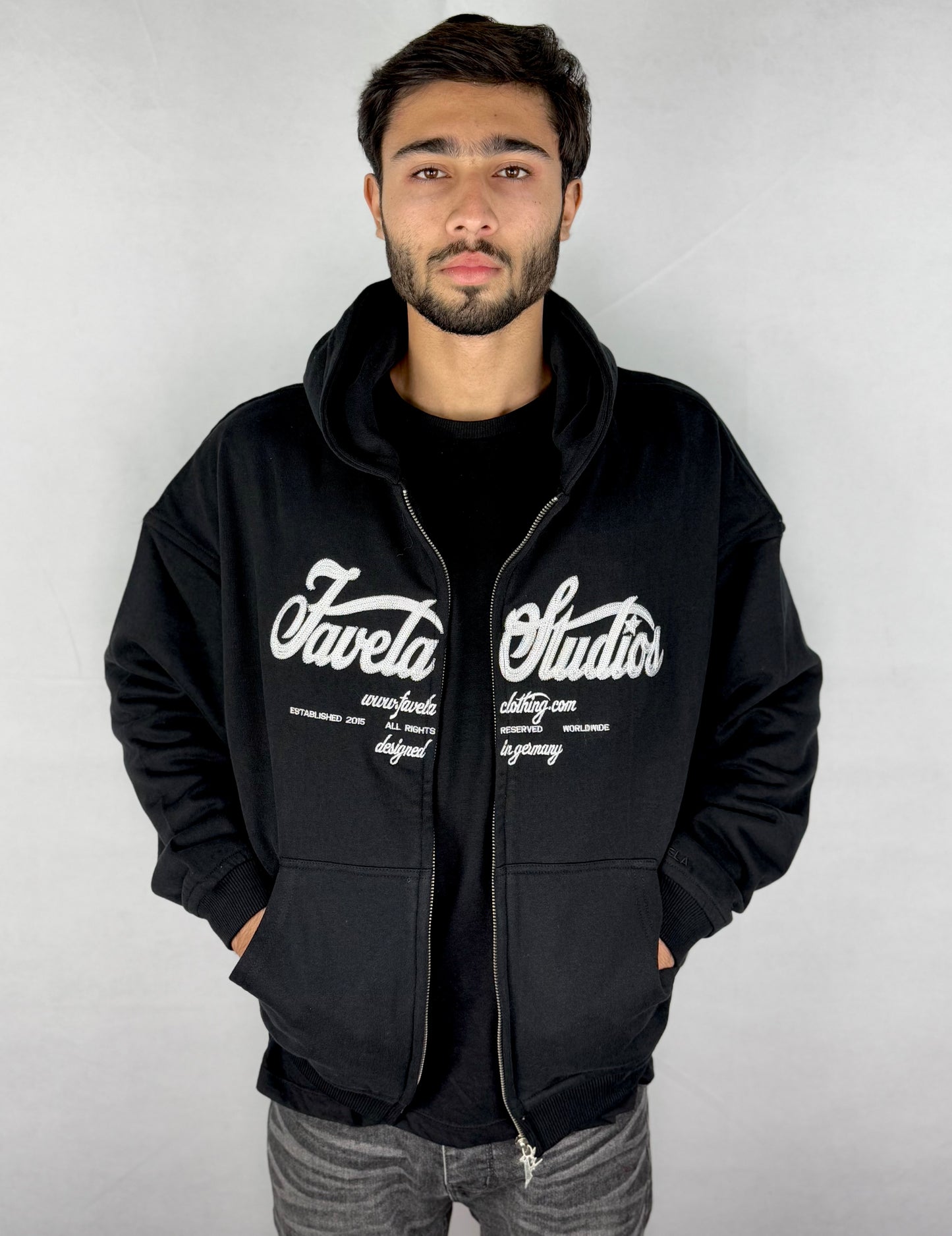 Zipper Hoodie Black