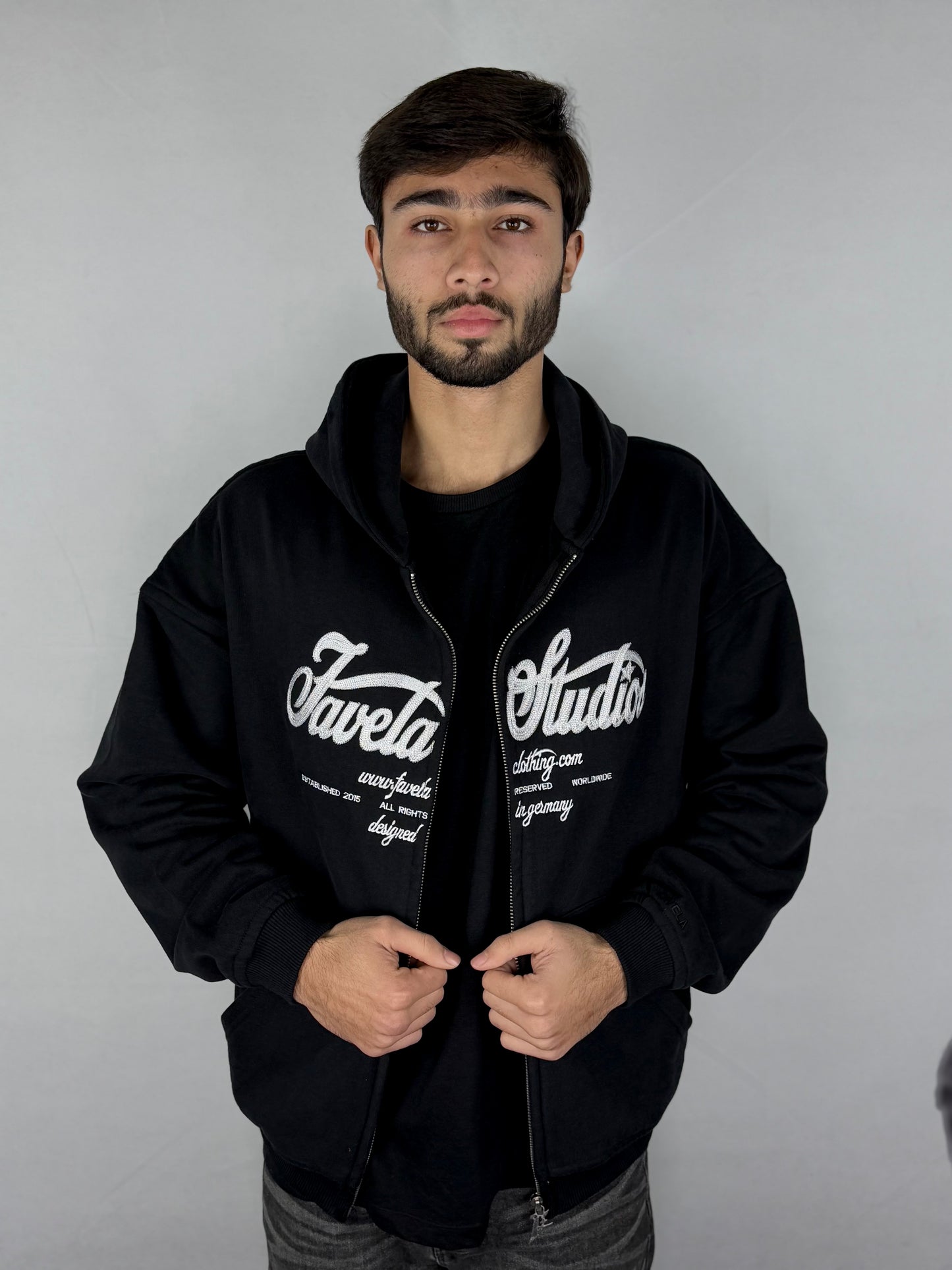 Zipper Hoodie Black