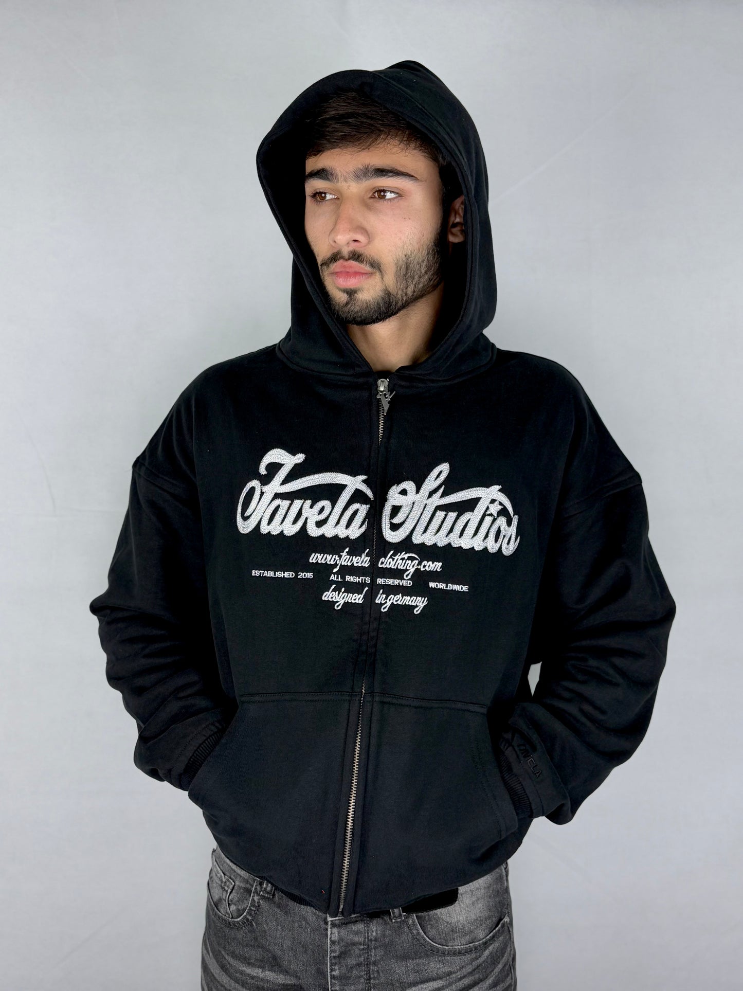 Zipper Hoodie Black