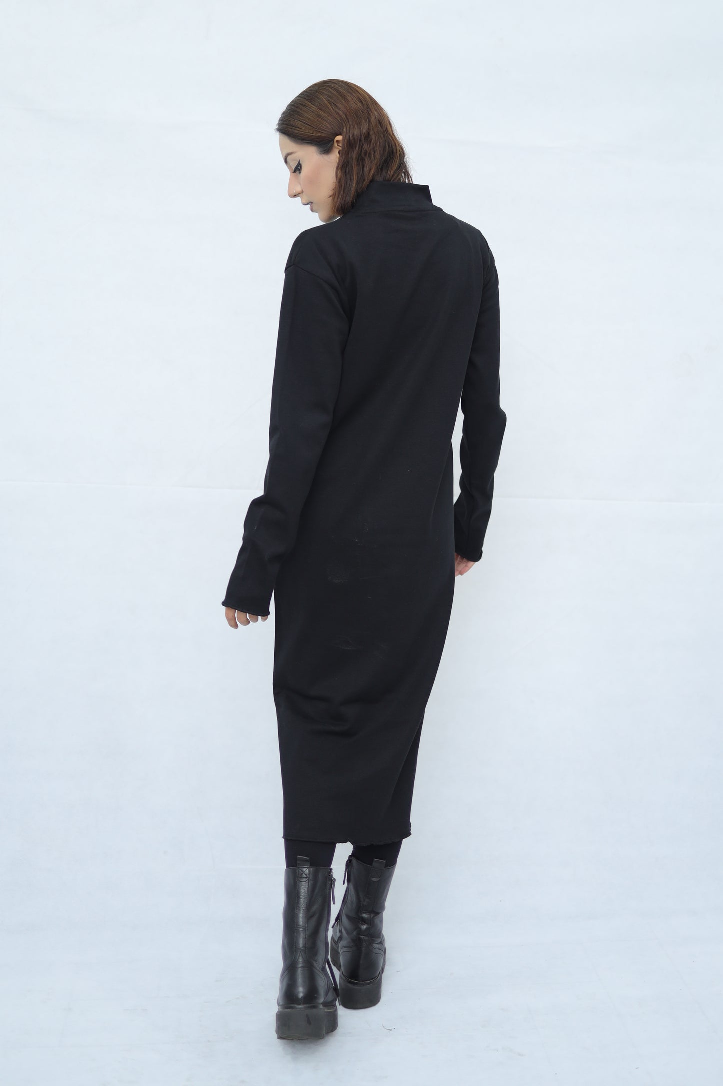 Mockneck Long Knitted Dress