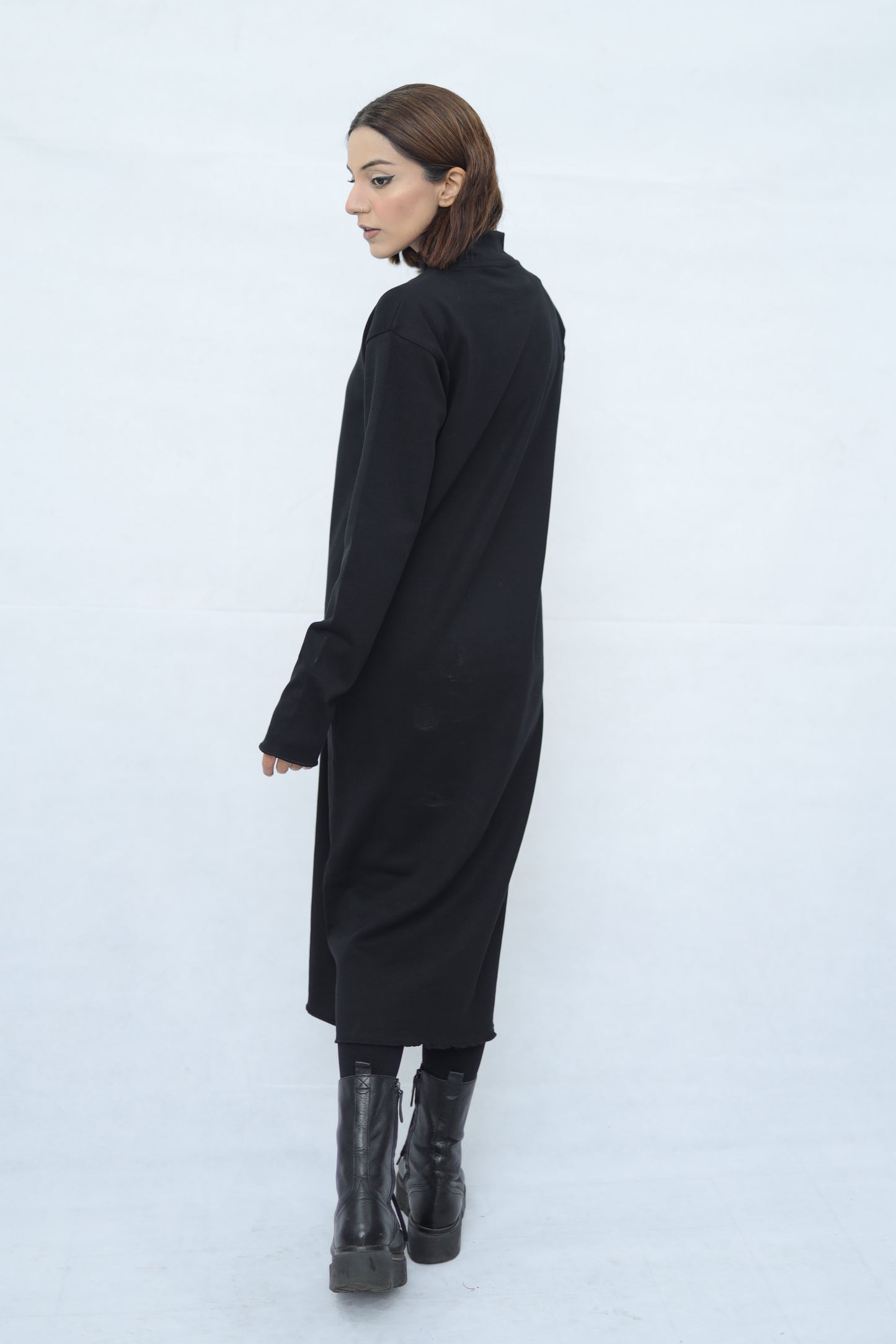 Mockneck Long Knitted Dress