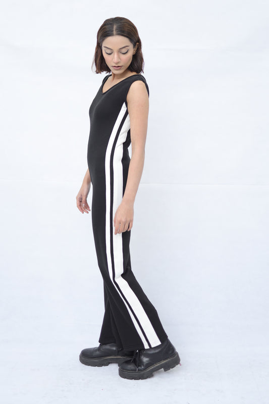 Women's Stretchable Side Striped Jumpsuit