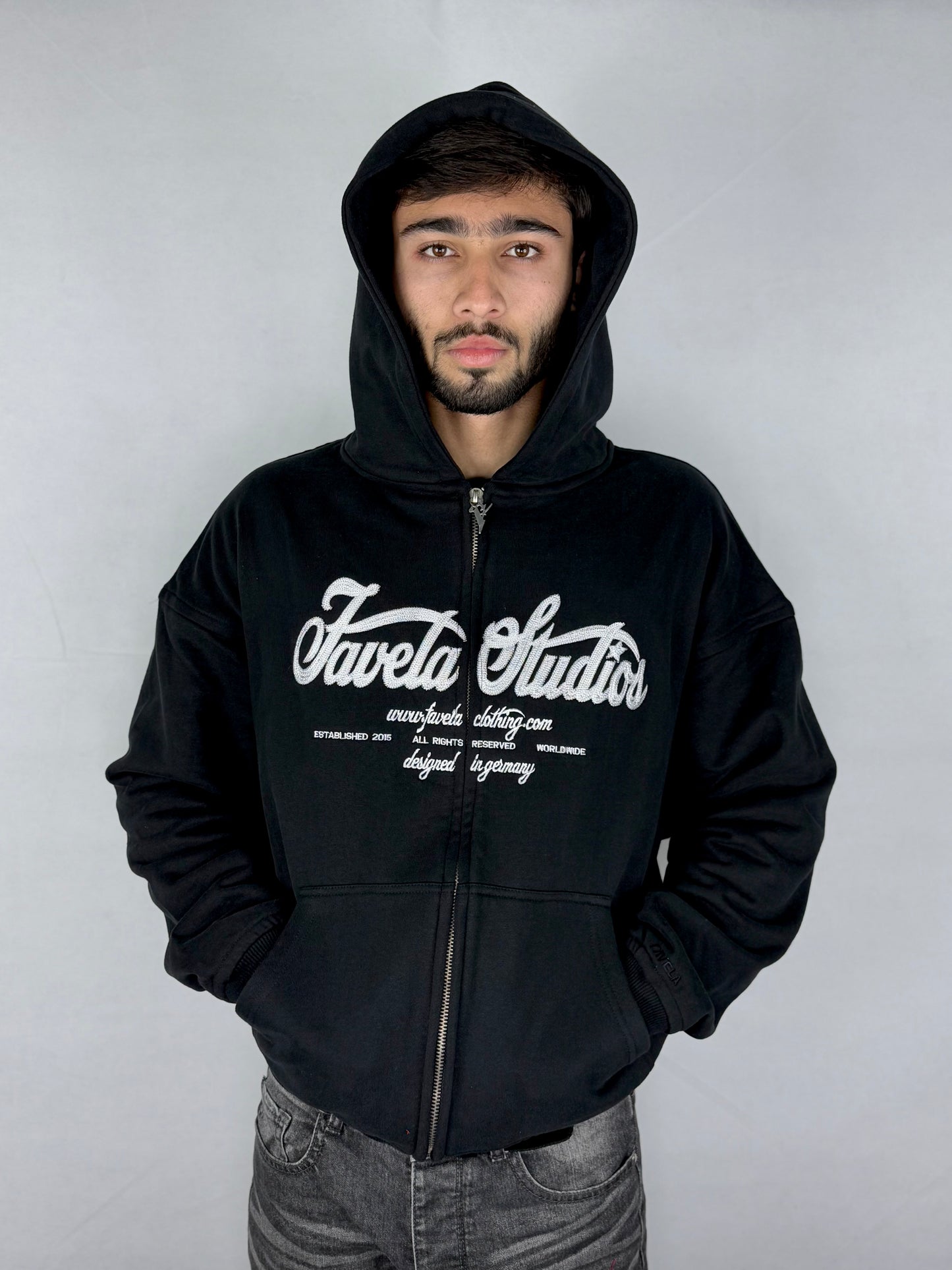 Zipper Hoodie Black