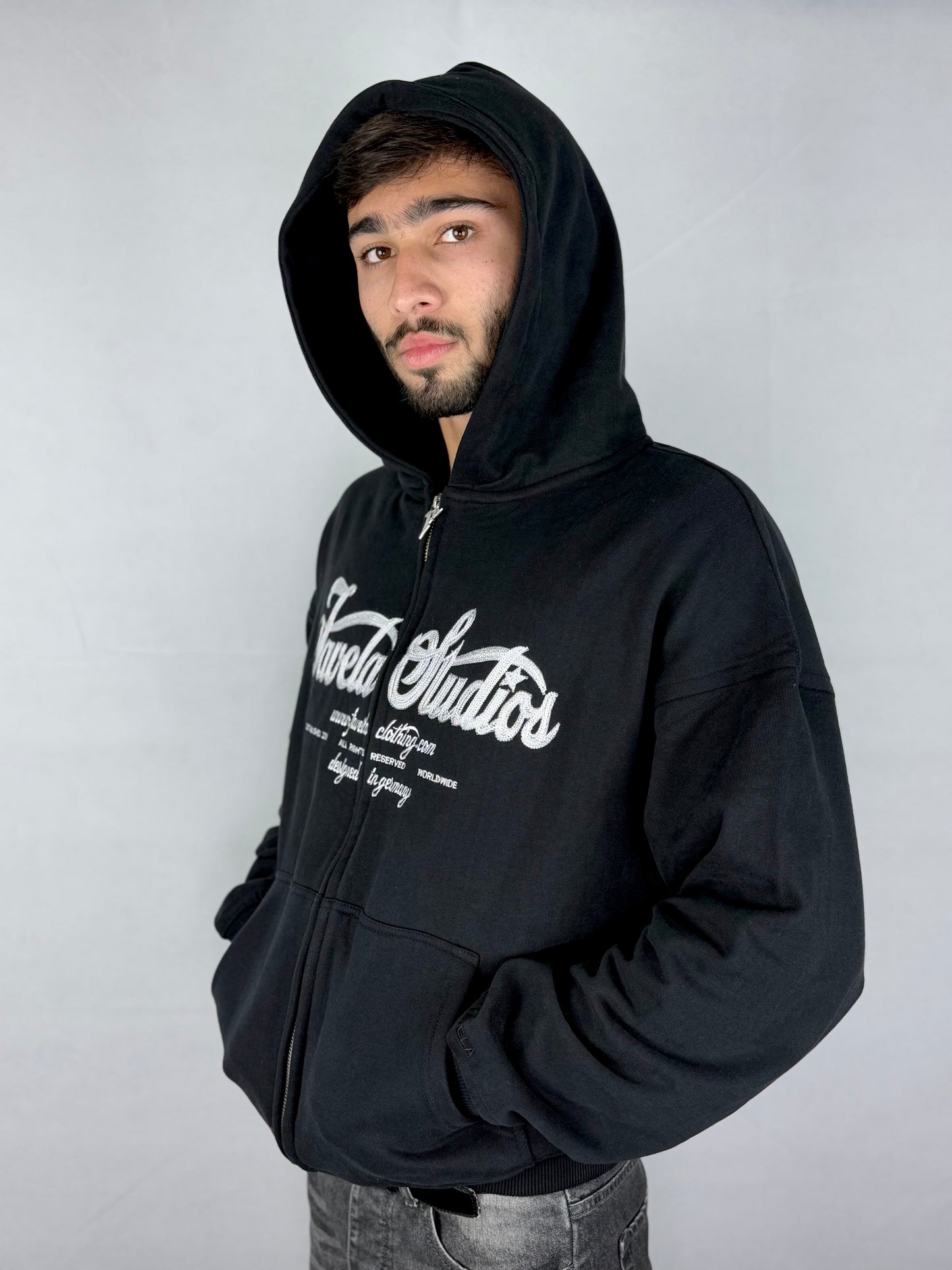 Zipper Hoodie Black