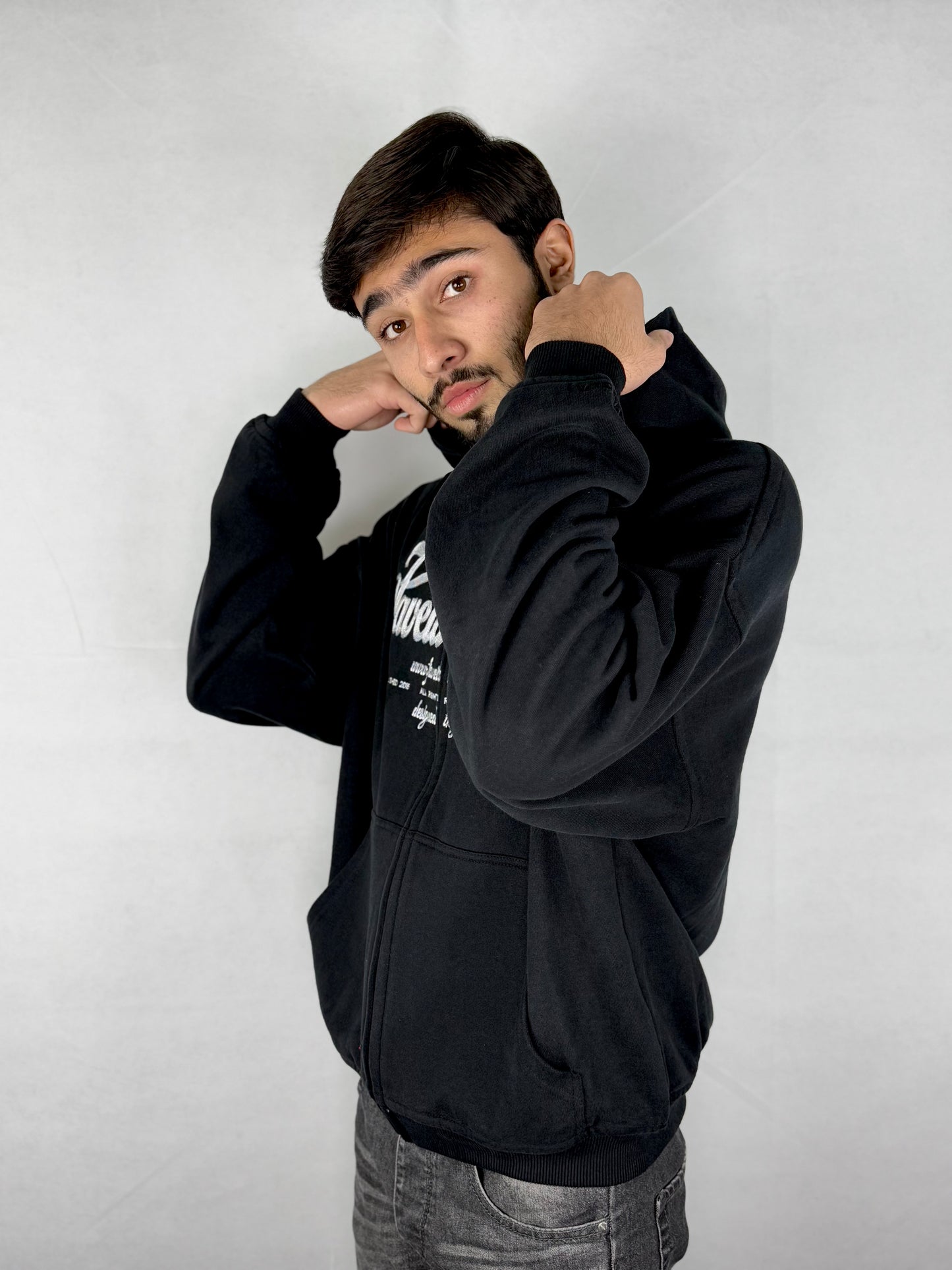 Zipper Hoodie Black