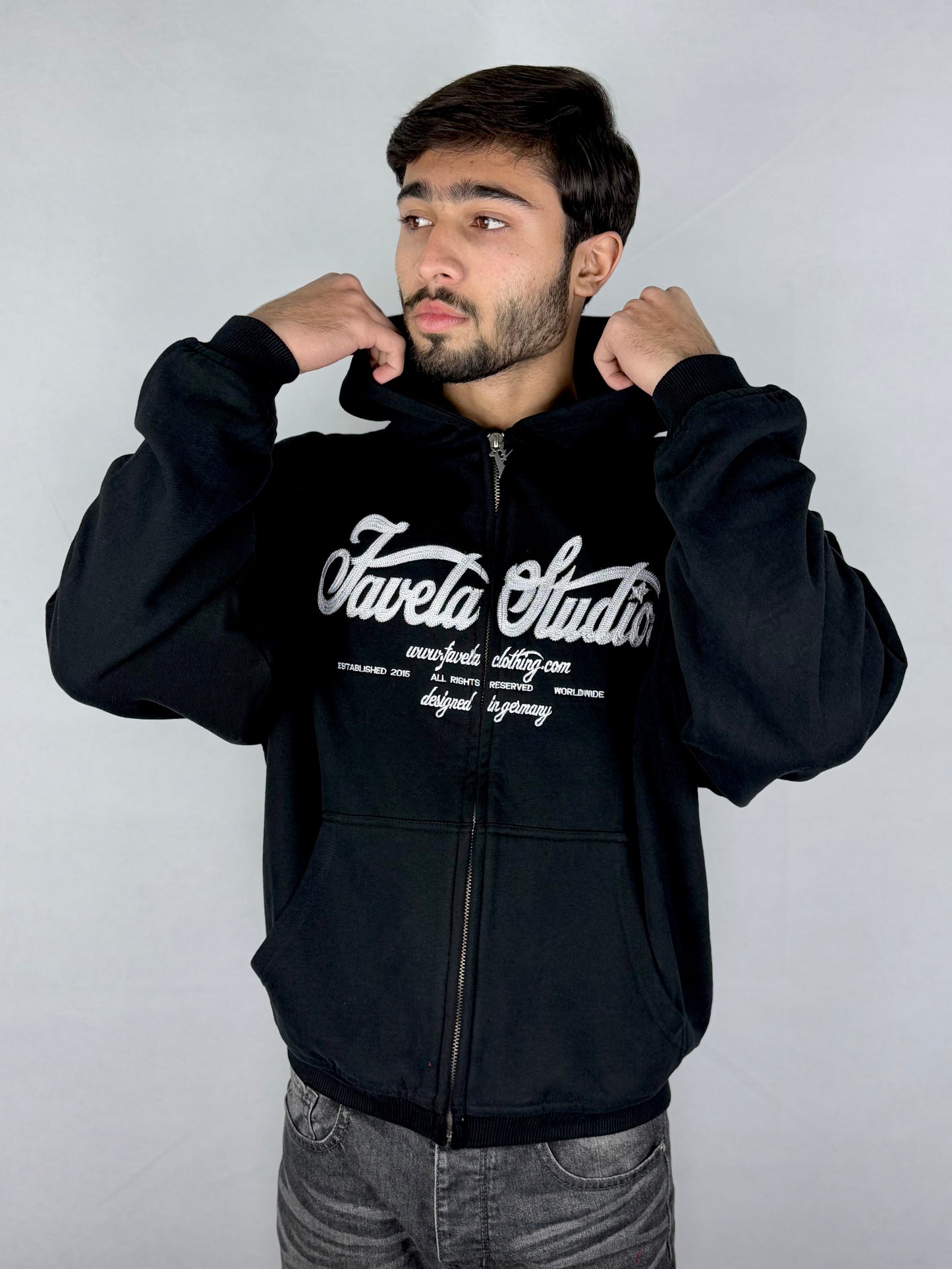 Zipper Hoodie Black