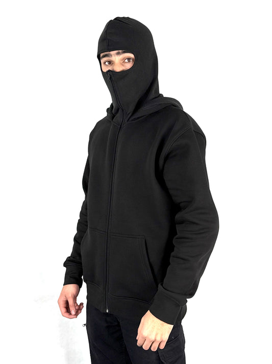 Balaclava Ninja Hoodie Full Zipper